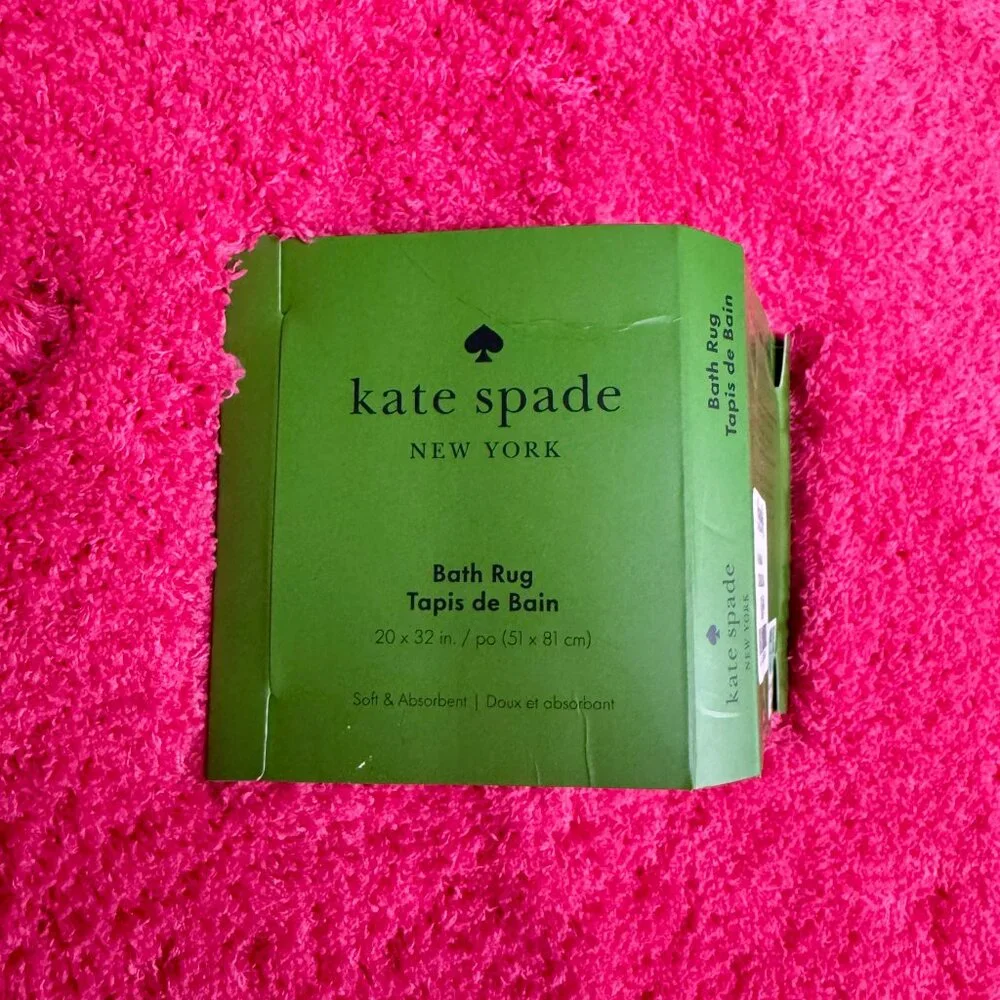 20 x 32 Kate Spade Snap Dragon Pink Fuchsia Bath Rug Mat Fuzzy Non Slip